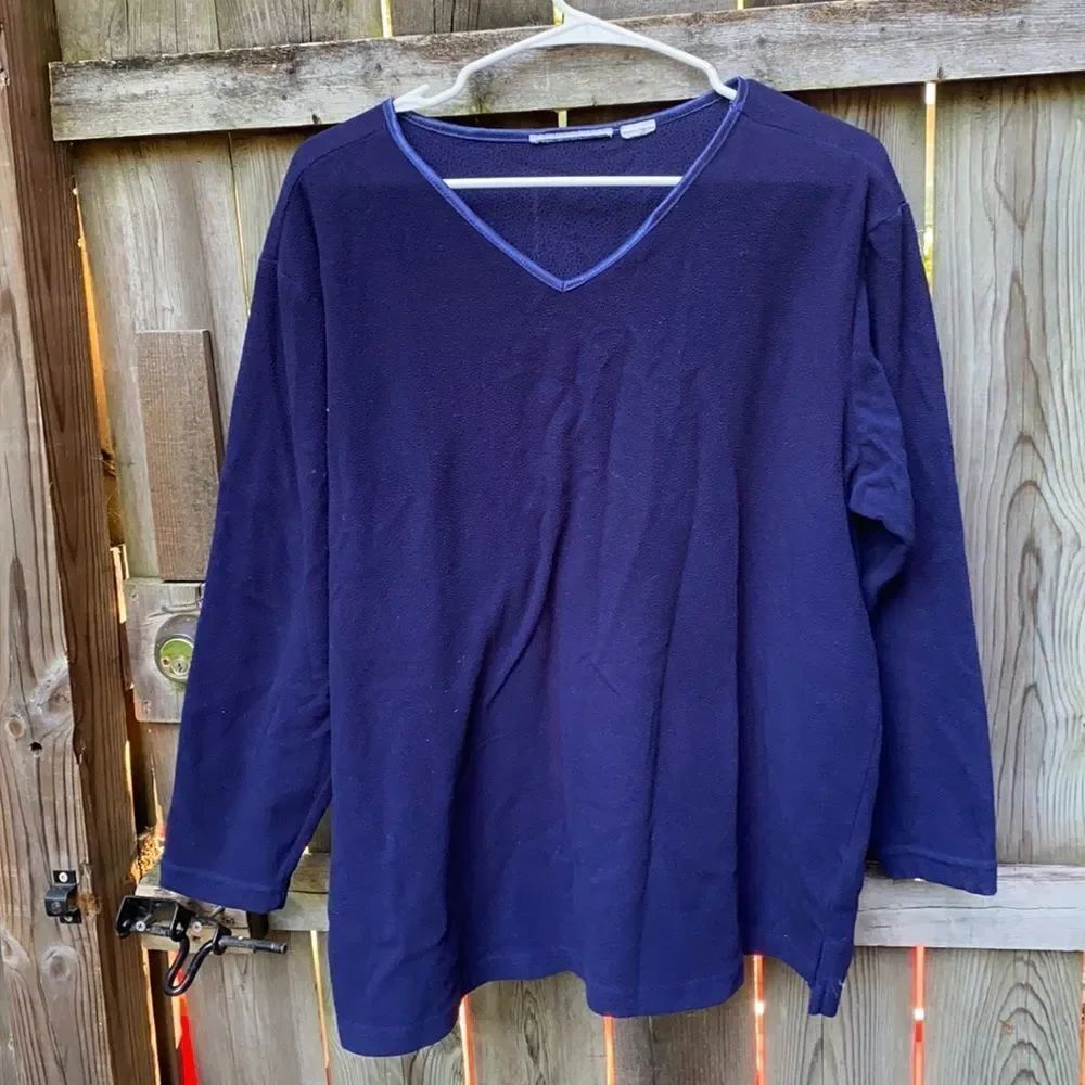 Blue fleece top sz. 1X